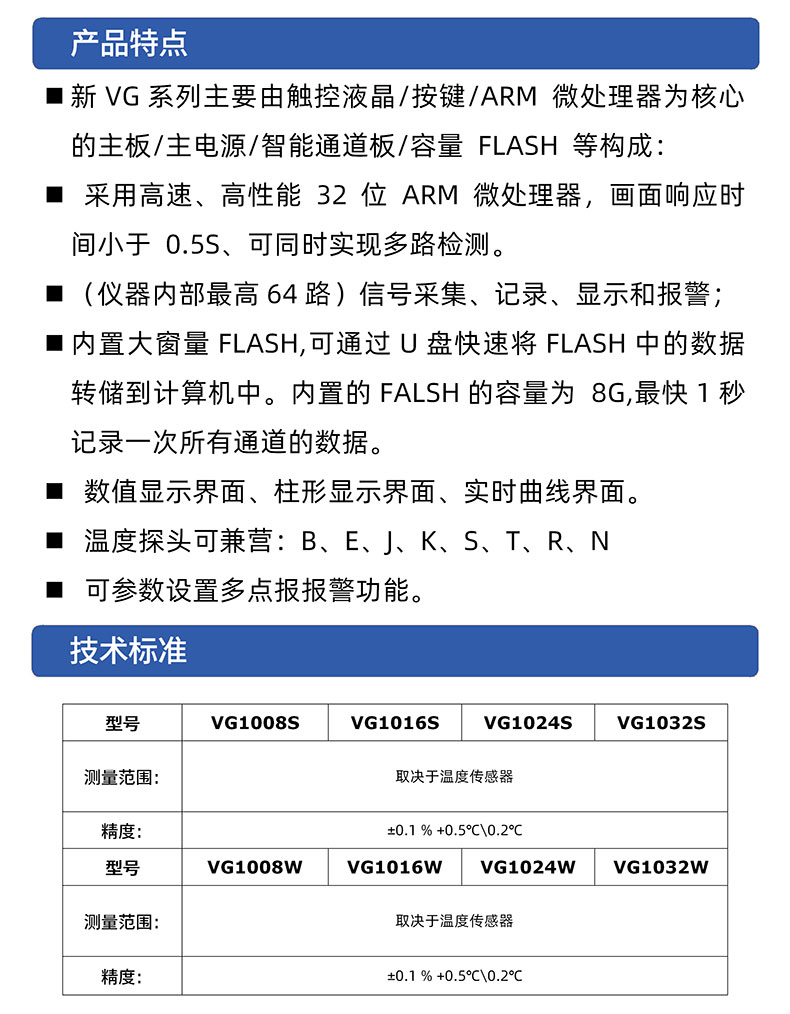 威格多路溫度測量儀 溫升測試儀(VG1016W)廠家直銷，品質(zhì)保障插圖2